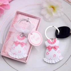 Llavero Favor Baby Shower Lindo llavero de ropa de bebé para niño y niña 10 piezas