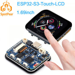 ESP32-S3 pantalla táctil LCD de 1,69 pulgadas pantalla redonda WiFi Bluetooth con Sensor giroscópico de actitud QST QMI8658C