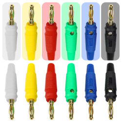 5/20 piezas 4mm conector Banana 32A altavoz Musical de alta corriente tipo tornillo apilable adaptador de conector Banana chapado en oro