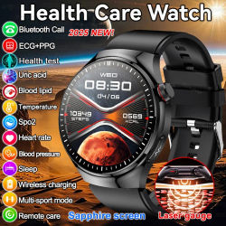 2025 nuevo para XIAOMI lípidos en sangre precisos ácido úrico reloj inteligente hombres mujeres ECG + PPG presión arterial Bluetooth llamada salud Smartwatch