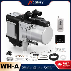 Calentador de aire estacionario Hcalory WH-A 5KW para sistemas de agua, 12V, con control remoto y monitor LCD, compatible con gasolina y diésel, para camiones y autobuses.