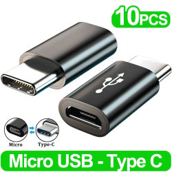 Adaptador Micro USB hembra a tipo C macho, convertidor para teléfono inteligente Android, tableta, cargador de USB-C, conector Convertidor para Huawei