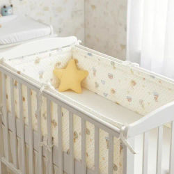 Protector de Cuna para Bebé, Almohada de Protección para Cama, Cojín de Color Sólido, Barandilla de Seguridad para Cama, Productos de Seguridad para Bebés 2036 nuevo