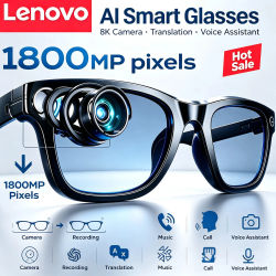 Gafas Inteligentes Lenovo con IA, Traducción, Música, Bluetooth, Conversación, Grabación, Nuevas Gafas de Sol Inteligentes 2026 para Hombre y Mujer