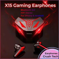 Nuevos auriculares X15 TWS, auriculares inalámbricos Bluetooth para jugadores, auriculares de baja latencia de 65ms, auriculares para jugadores con micrófono