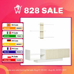 HOMCOM Mueble de Salón para TV con Mesa 150x31,5x40 cm y Estante 95,5x16x60 cm