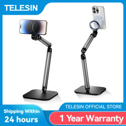 TELESIN soporte magnético Universal de liberación rápida para teléfono móvil soporte de teléfono de aleación de aluminio para Iphone HUAWEI XIAOMI SAMSUNG