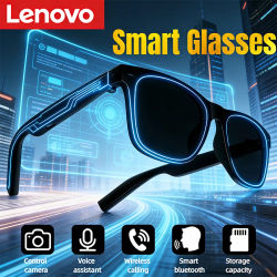 Lentes Inteligentes Lenovo 2026 NUEVAS para Adultos con Bluetooth, Cámara Táctil, Asistente de Voz, Traductor, Grabación y Control Remoto