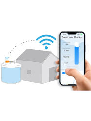 Aplicación ME201W Smartlife, medidor de uso de agua de larga distancia, Wifi, para villa, apartamentos, Monitor remoto de tanque, Sensor de tanque de agua