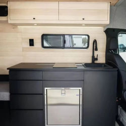 Gabinetes de Aluminio Personalizados para Autocaravanas con Cajones, Gabinete de Cocina Ligero Tipo Panal, Muebles Impermeables y Resistentes al Fuego para Caravanas