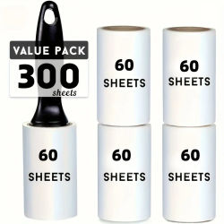 Rodillo de pelusa extraadhesivo para depilación de mascotas, 60 hojas/rollo, Ideal para propietarios de perros y gatos, perfecto para limpieza de ropa y muebles