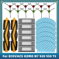 Piezas de Repuesto híbridas, accesorios de cepillo lateral principal, filtro Hepa, paño de fregona, Compatible con Ecovacs debot OZMO N7 920 950 T5 Yeedi 2