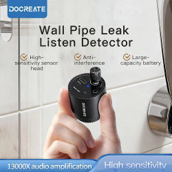 Detector de fugas de agua en tuberías subterráneas, monitor de fugas portátil tipo C, kit detector de fugas con auriculares para interiores y exteriores