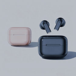 Mini Auriculares Inalámbricos Bluetooth 5.4, Audífonos TWS de Larga Duración con Cancelación de Ruido, Súper Mini, Lindos, Color Rosa, con Micrófono