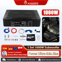 Podofo-altavoz de Audio con subwoofer de 1000W, amplificador HIFI de aluminio activo para coche, procesador de Audio, reproductor de música, Audio modificado