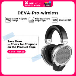 Auriculares HIFIMAN Deva-Pro Over-Ear de Tamaño Completo, Abiertos, con Imán Plano y Receptor Bluetooth BlueMini R2R