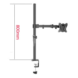 Soporte de Escritorio para Monitor T902-180 de 800 mm, 10"-27", Soporte de Acero con Movimiento Completo de 360 Grados, Base con Abrazadera, Brazo de Montaje para Monitor LCD, 0-11 kg