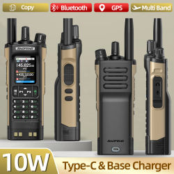BAOFENG UV-32 Walkie Talkie GPS multibanda 10W Bluetooth programación inalámbrica copia frecuencia 1000CH largo alcance Ham Radio bidireccional