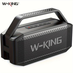 Altavoz Bluetooth W-KING D9-1 de 100 W de Potencia Máxima y 60 W RMS con Bajos Profundos, Altavoces Bluetooth Inalámbricos Portátiles Resistentes al Agua IPX6 con Subwoofer
