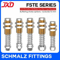Conector Neumático Metálico Anti-Rotación con Amortiguación JXD Serie FEST G1/8 G1/4 G3/8, Ventosa de Succión para Robot Aspirador