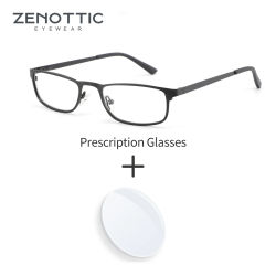 ZENOTTIC, gafas graduadas de Metal de alta calidad, gafas rectangulares pequeñas para miopía, hipermetropía, gafas progresivas para hombres y mujeres