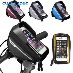 Bolsa para bicicleta de montaña con pantalla táctil, manillar de ciclismo, soporte para teléfono, bolsas para bicicleta, bolsas de almacenamiento para teléfono, accesorios para ciclismo