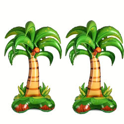Globos de palmera de montaje grande de 49 pulgadas, decoraciones inflables de pie 3D autoselladas para Baby Shower hawaiano Luau, 2 uds.