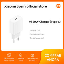 Cargador Mi 20W, oficial, tipo C