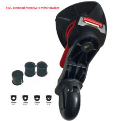 Soporte para Teléfono de Motocicleta 360 ° Soporte Giratorio Desmontable para Espejo Retrovisor, Navegación, Soporte para Teléfono con 4 Bloqueos Antivibración