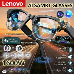 Lentes Inteligentes Lenovo con Asistente de Voz, Control Táctil de Música, Llamadas Bluetooth, Lentes de Sol Deportivos de Moda para Hombre y Mujer, Novedad 2026