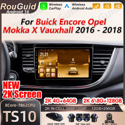 Radio de coche Android para Opel Mokka X Vauxhall Encore 2016 2017 2018 2019 Reproductor multimedia con Carplay, video y Bluetooth.