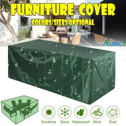 17 tamaños impermeables al aire libre Patio muebles de jardín cubre 210D lluvia nieve fundas para sillas sofá mesa silla cubierta a prueba de polvo verde