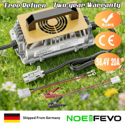 Cargador Inteligente LiFePO4 de 48V 20A 1250W, Cargador de Batería de 58.4V para Baterías de 51.2V 16S de Carros de Golf, Embarcaciones Fuera de Red y RV, con Activación y Reparación OV