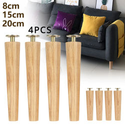 4 Uds. Nuevos patas de muebles de madera maciza, patas de mesa de gabinete de madera, patas de muebles de moda, reemplazo de Hardware para sofá cama