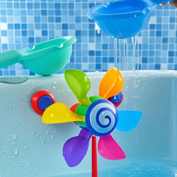 Molino de viento de juguete de baño giratorio, divertido juego sensorial para el baño para bebés, niños y niñas, regalo Ideal de cumpleaños y Navidad, 1 ud.