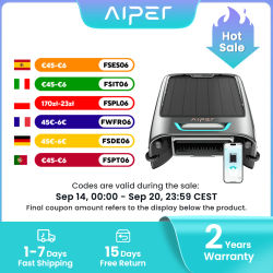 Robot Barredor de Superficie de Piscina Solar AIPER EcoSurfer S2 Reacondicionado, Limpieza Continua Todo el Día, Control APP, Doble Carga y Filtración Precisa 150 μm