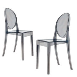 Silla de ocio, silla de comedor transparente de acrílico, muebles cosméticos de plástico Multicolor, silla con respaldo