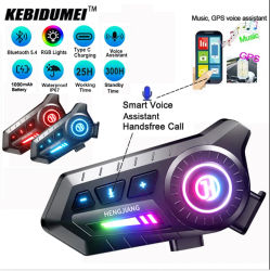 Auriculares Bluetooth para casco de motocicleta, inalámbricos, IPX6, resistentes al agua, con reducción de ruido, 1000mah, manos libres con batería de larga duración