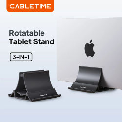 Soporte Vertical para ordenador portátil CABLETIME, soporte multifuncional para tableta que reduce automáticamente ahorra espacio para MacBook Surface iPad Phone