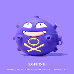 Para Funda Airpods Pro 3, Funda de silicona para auriculares Kokemon Ball Koffing para Funda Airpods Pro 2/funda Airpods 4 Funda