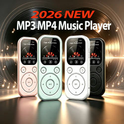 Nuevo Reproductor MP3 Bluetooth 2026 con Interfaz Tipo-C, Versión Bluetooth 5.4, Reproductor de Música con Tarjeta de Memoria Expandible, Radio FM, Grabación y Libro Electrónico