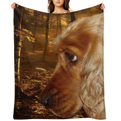 Perro inglés Cocker Spaniel manta sofá cama mantas de lujo para bebés mantas de peluche