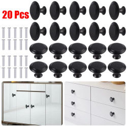 20 piezas perillas de puerta redondas, manijas de gabinete, cajón de armario, cocina, baño, accesorios de Hardware de muebles de moda