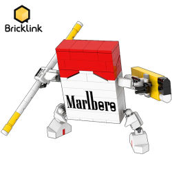 Bricklink Ideas MOC cigarrillo Mecha Robot rojo amarillo verde DIY Set creativo juguetes de bloques de construcción para niños regalo con caja