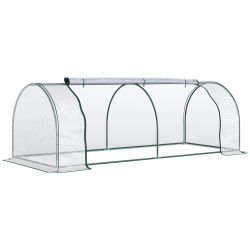 Outsunny Invernadero Caseta 250x100x80 cm para Jardín Terraza Cultivo de Plantas