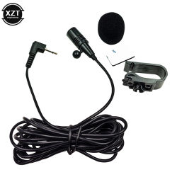 Micrófono de coche con palo de 3m de largo, conector de 2,5/3,5mm, micrófono externo Bluetooth para coche, navegador de DVD, micrófono con Clip para Collar con broche