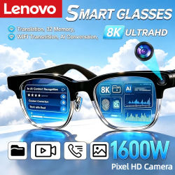 Gafas Inteligentes Lenovo 8K con IA, Control Táctil de 1600W, Traductor, Asistente de Voz, Llamadas Inalámbricas por Bluetooth, Gafas de Sol para Hombre y Mujer