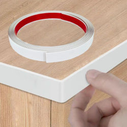 1 Pieza de 3/5 m de Cinta Decorativa Blanca con Borde de Grano de Madera, para Cubrir, Reparar Paredes, Muebles, Decoración de Bordes