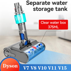 Cabezal de cepillo de terciopelo suave para aspiradoras Dyson V7 V8 V10 V11 V15, cabezal de fregadora de suelos, cabezal de mopa, ligero con luz láser