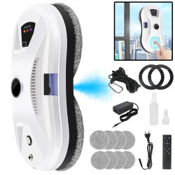 Robot Limpiacristales Inteligente de 5600Pa con Pulverización Automática de Agua, Eléctrico, Anticaída, con Control Remoto para Vidrios, Azulejos y Techos